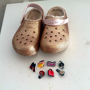 Sparkly crocs! Buttons included!